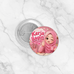 Pin Button Motivasi Hijab Girl Set 4 PCS 58mm | Badge Pin Quotes Semangat Aesthetic | Pin Bros Lucu untuk Tas Jaket Souvenir